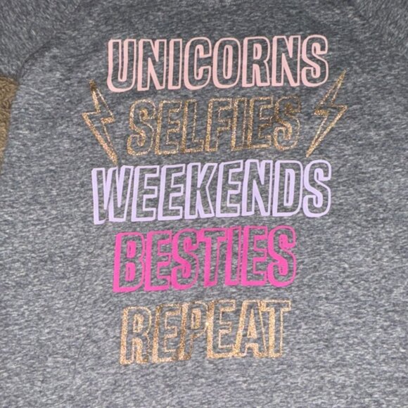 Epic Threads Girls Cold Shoulder Graphic T-Shirt-Gray-Size Large-NWT - Picture 2 of 5